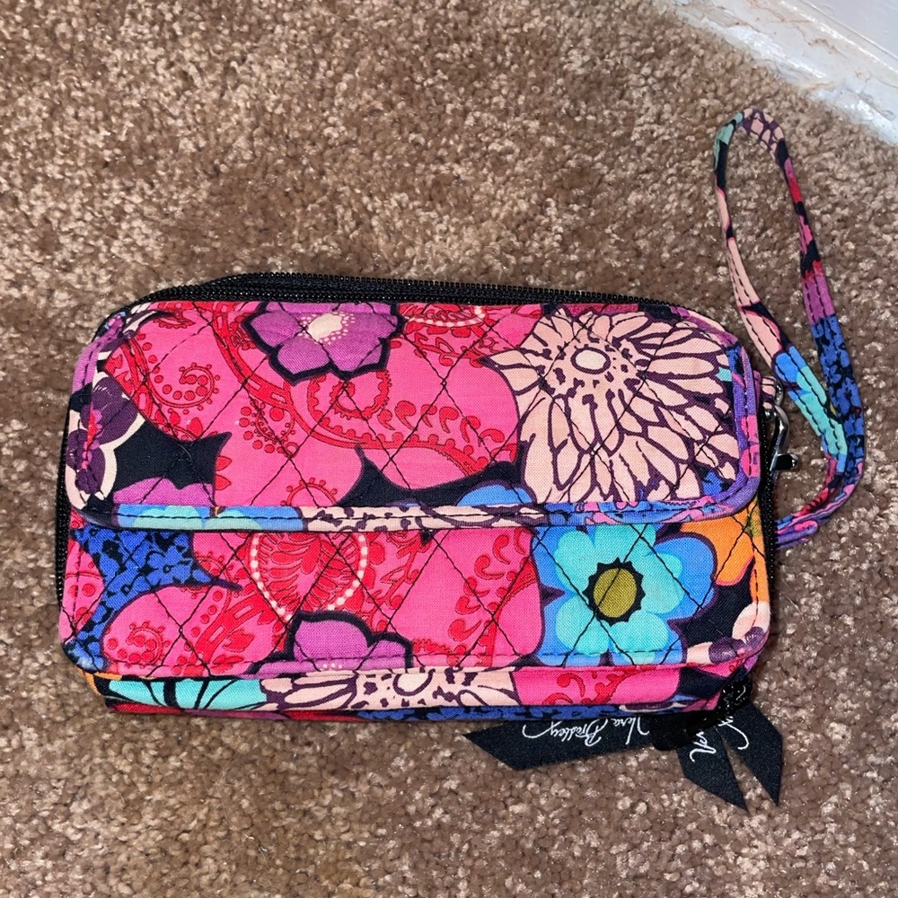 Vera Bradley wristlet wallet with phone pocket